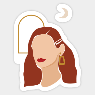 Modern Fashion Illustration Sticker